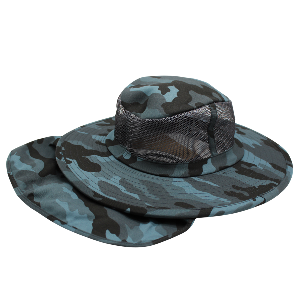 Camo Sun Hats with Neck Flap