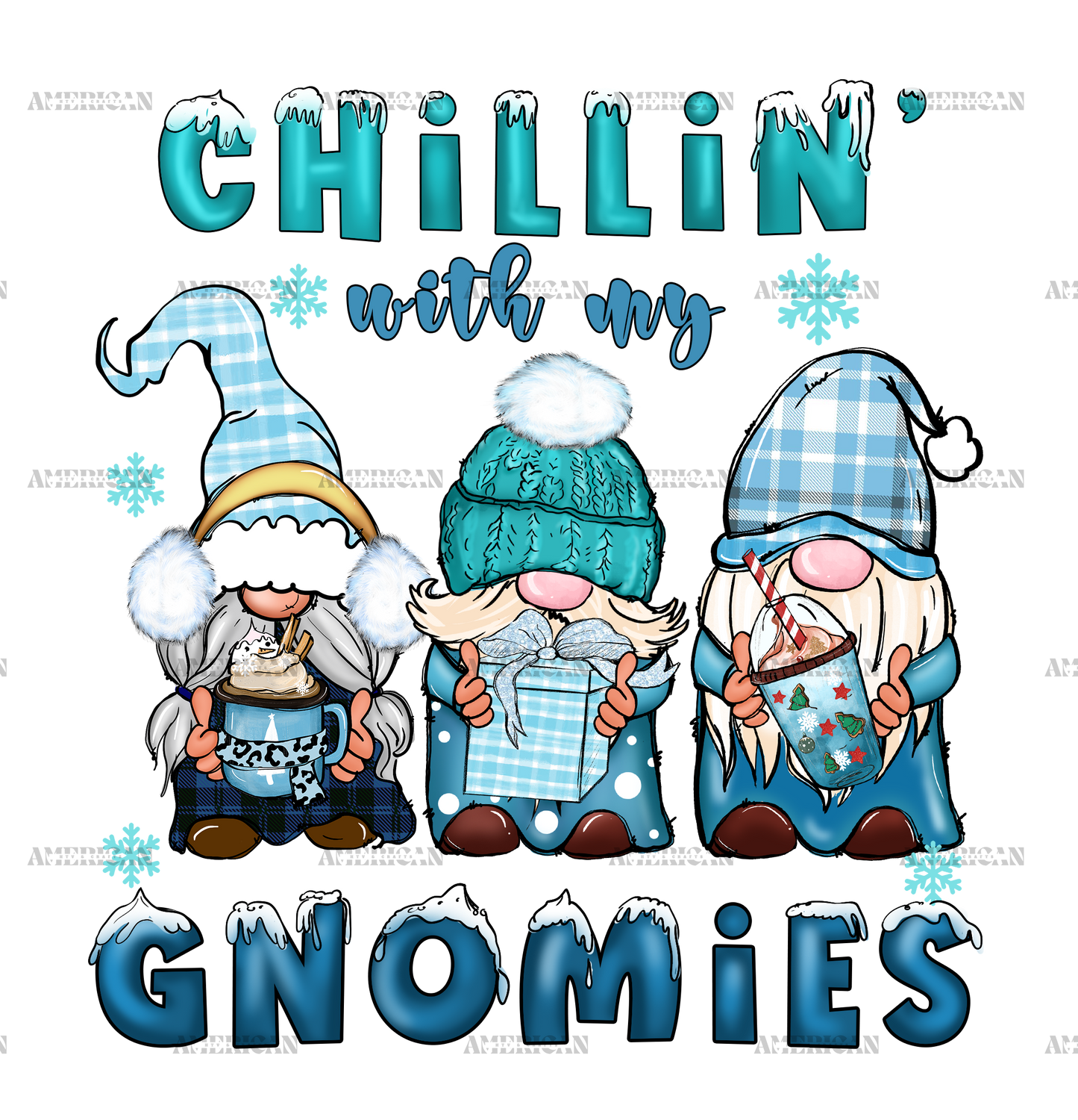 Chillin With My Gnomies DTF Transfer
