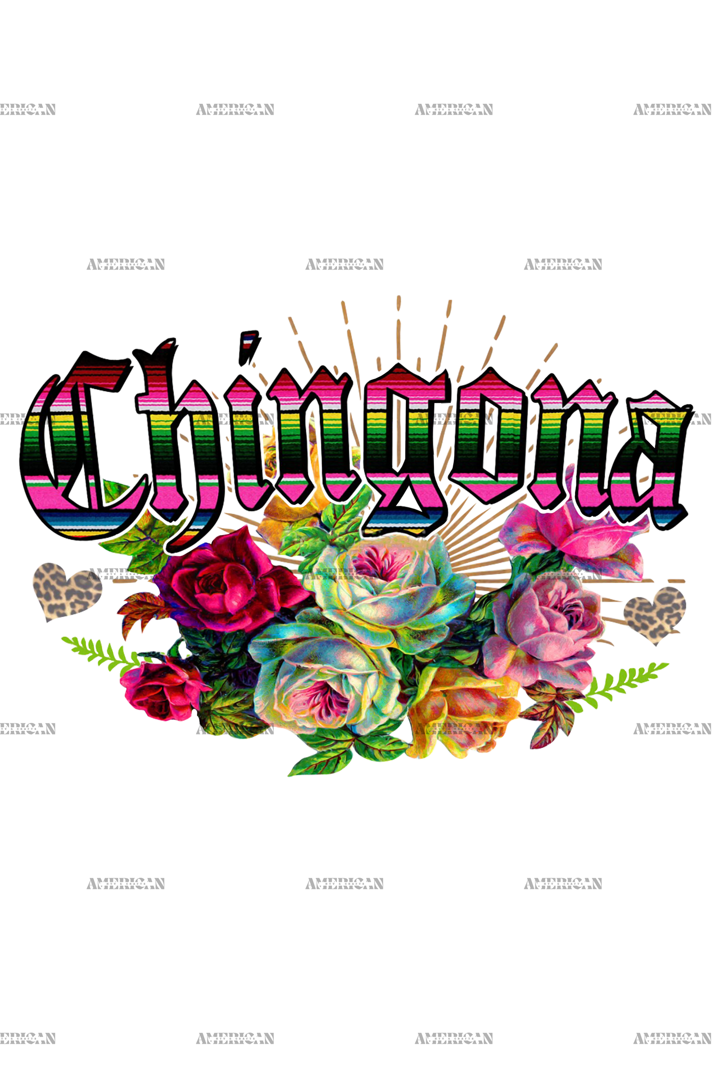 Chingona Serape Print Dtf Transfer