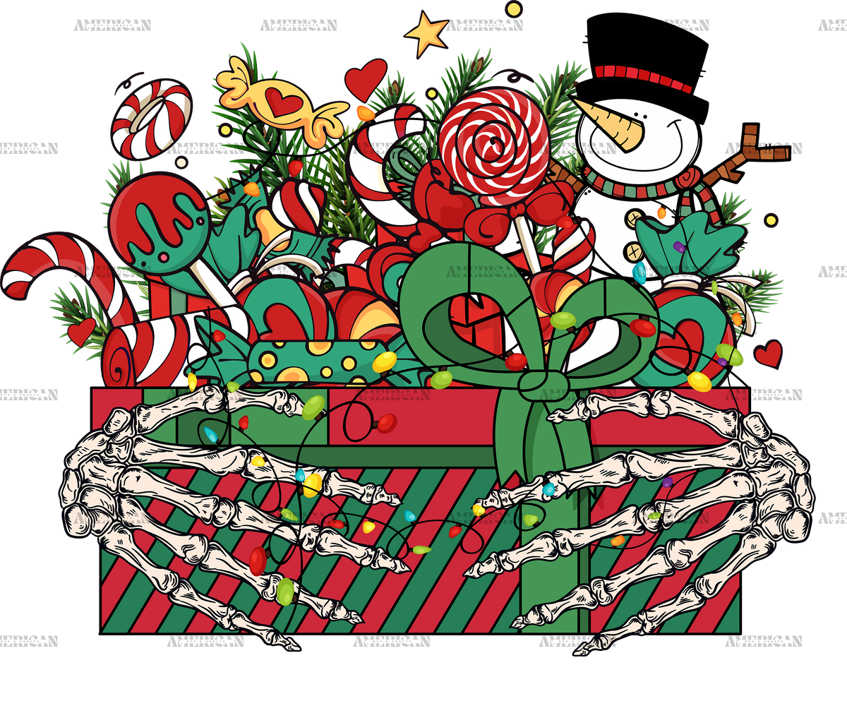 Christmas Basket DTF Transfer