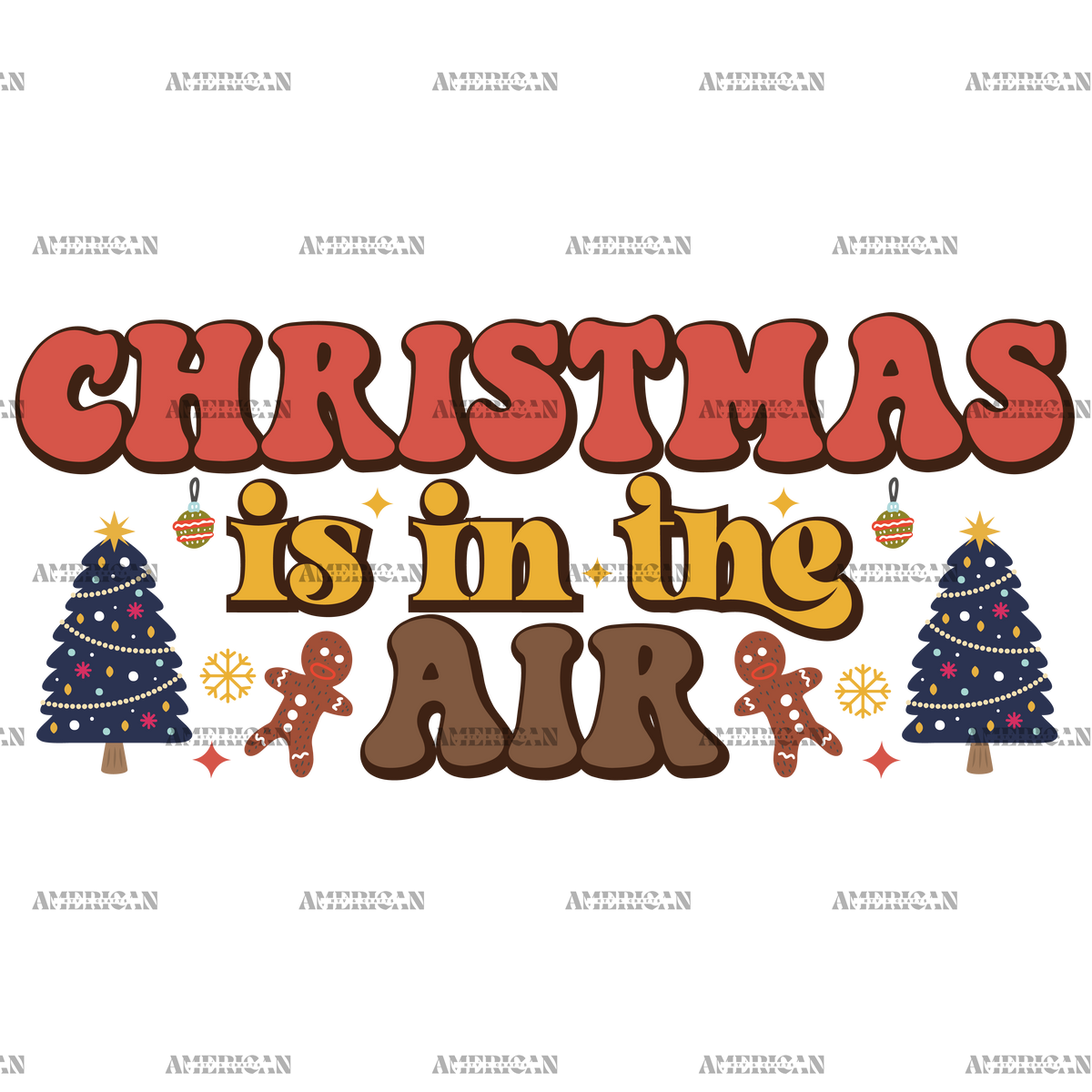 Christmas Is In The Air-3 DTF Transfer