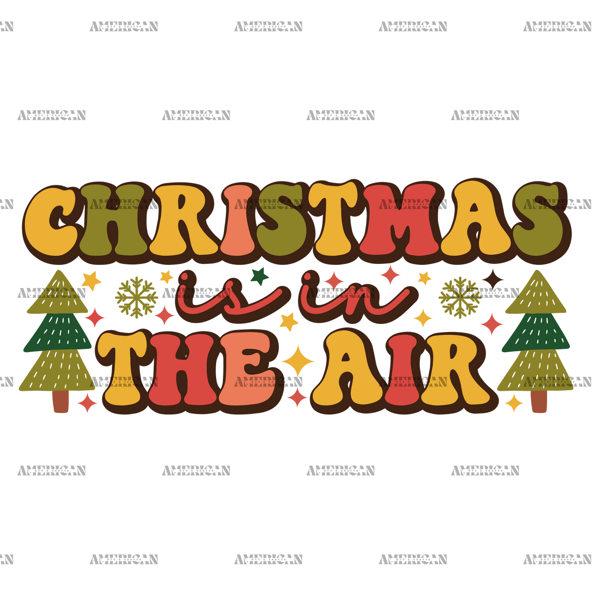 Christmas Is In The Air-4 DTF Transfer