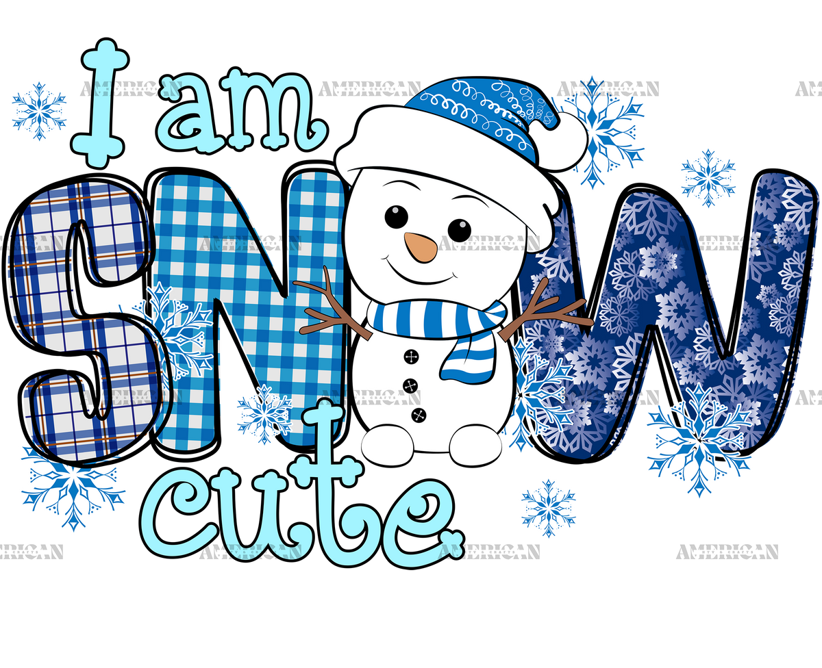 Christmas Snowman Iam Snow Cute DTF Transfer