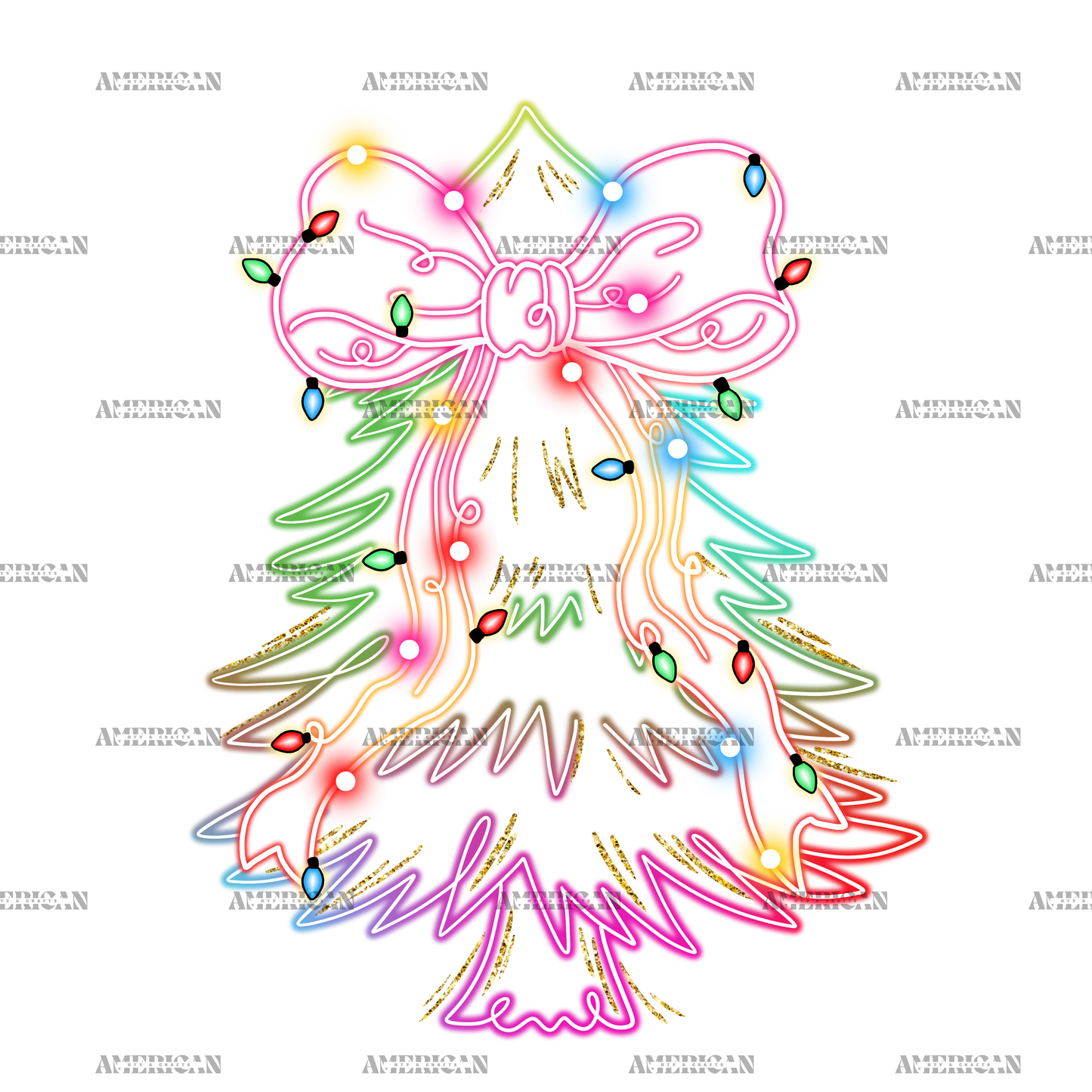 Christmas Tree-9 DTF Transfer