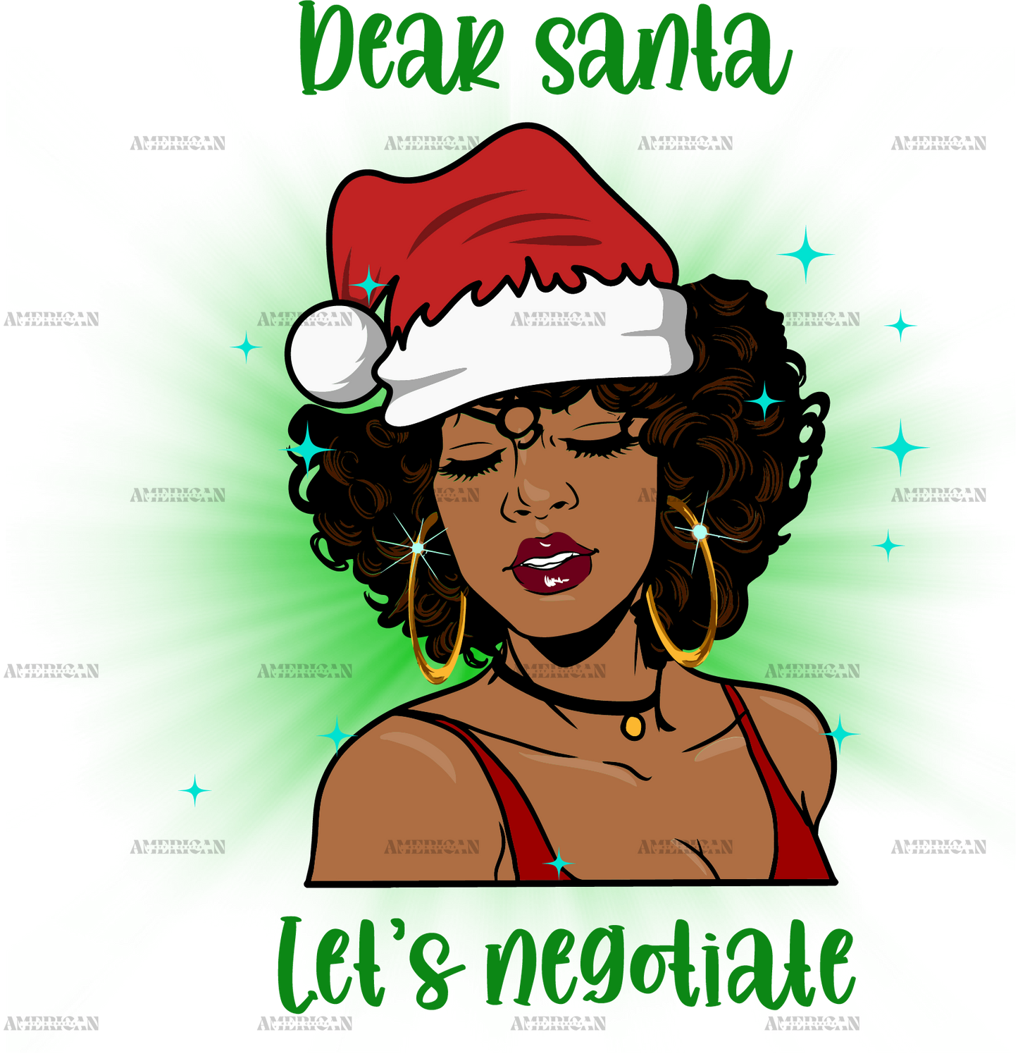 Dear Santa Lets Negotiate DTF Transfer
