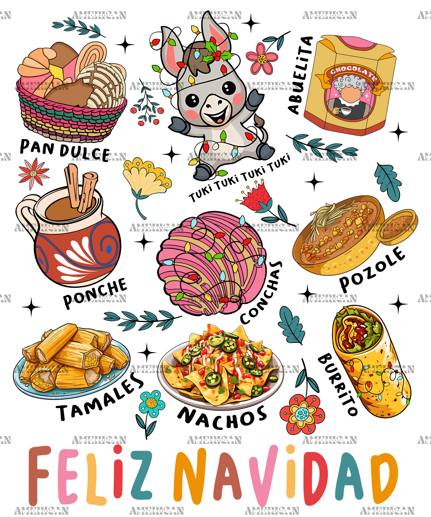 Feliz Navidad Brunch DTF Transfer