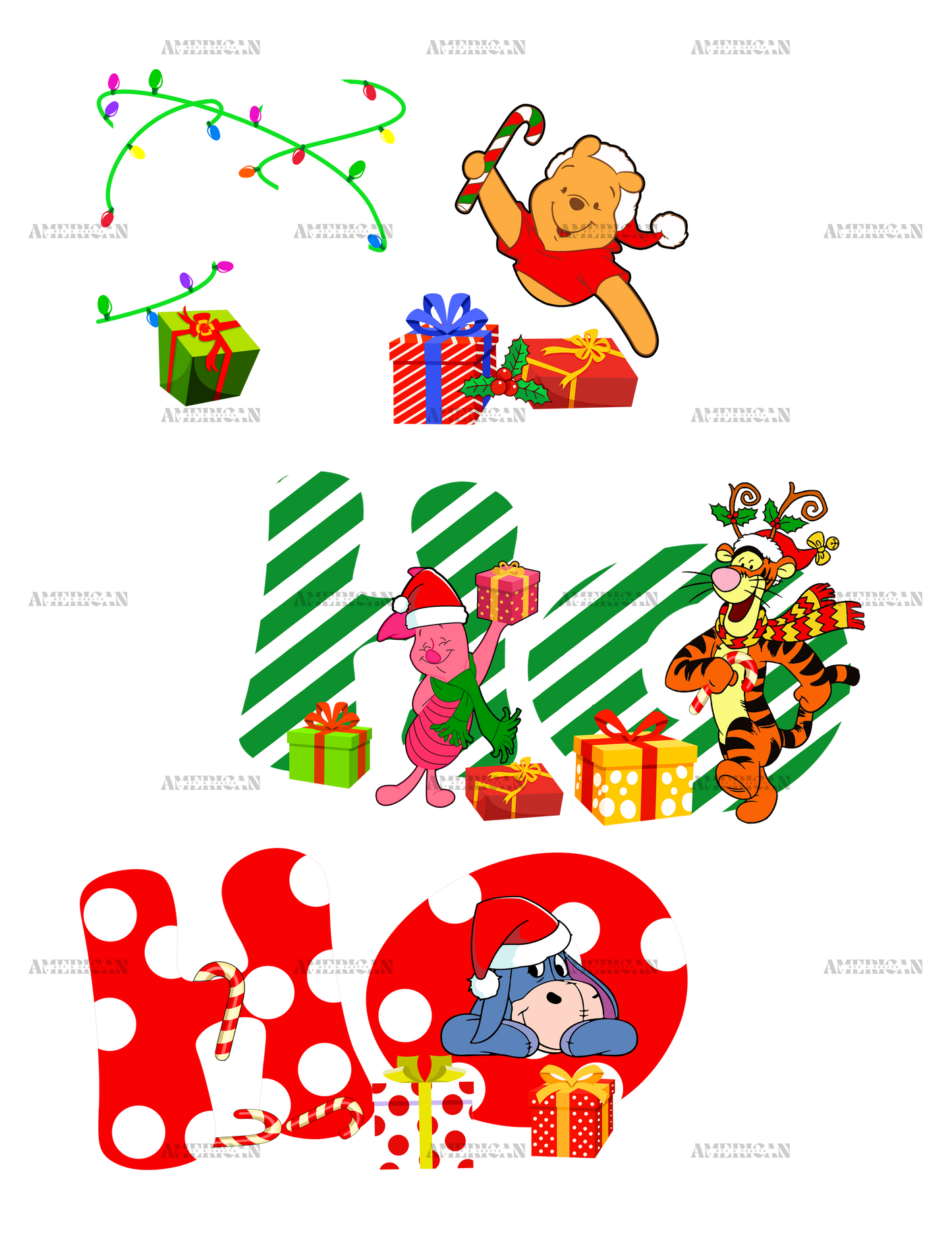 HOHOHO Winnie DTF Transfer