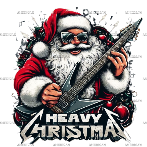 Heavy Christmas Santa DTF Transfer