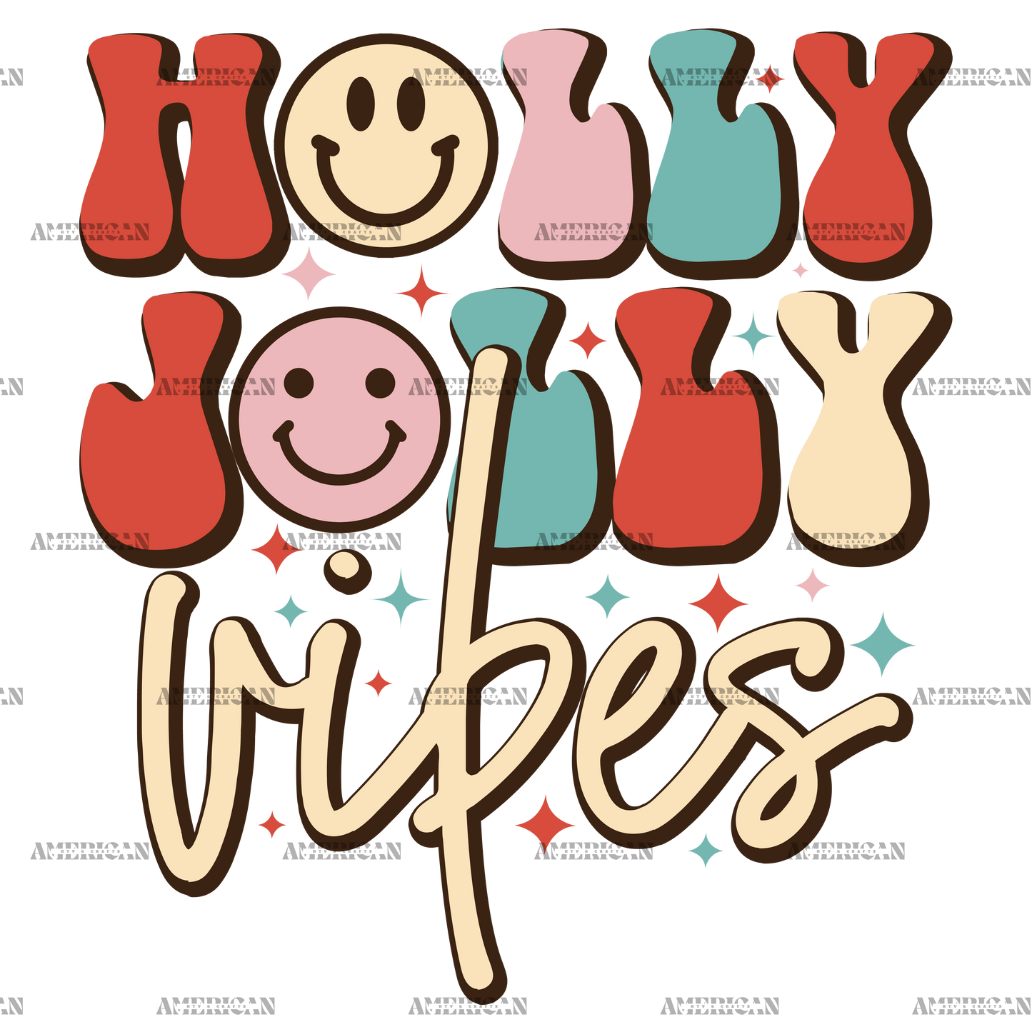 Holly Jolly Vibes-7 DTF Transfer