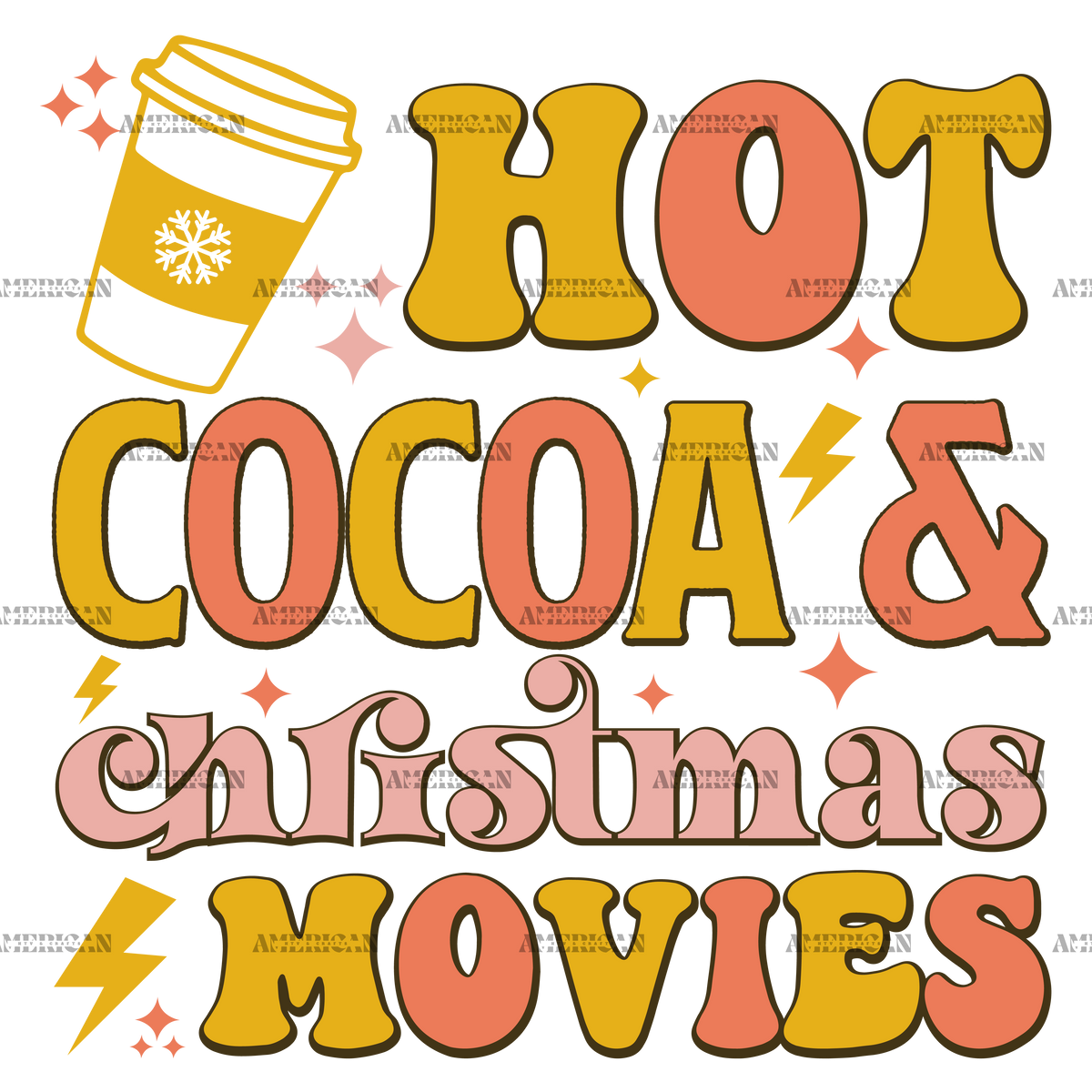 Hot Cocoa And Christmas Movies-3 DTF Transfer