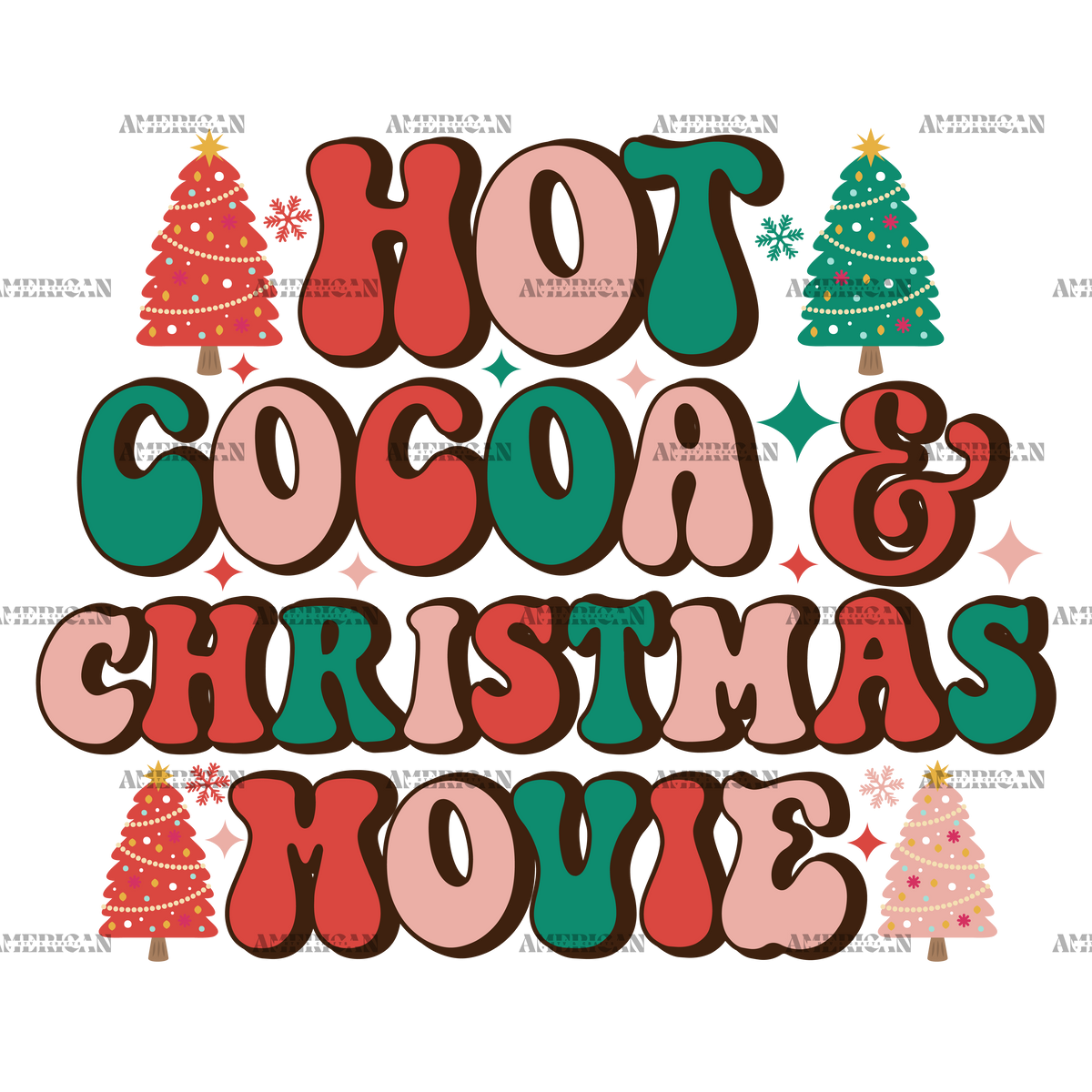 Hot Cocoa And Christmas Movies-4 DTF Transfer