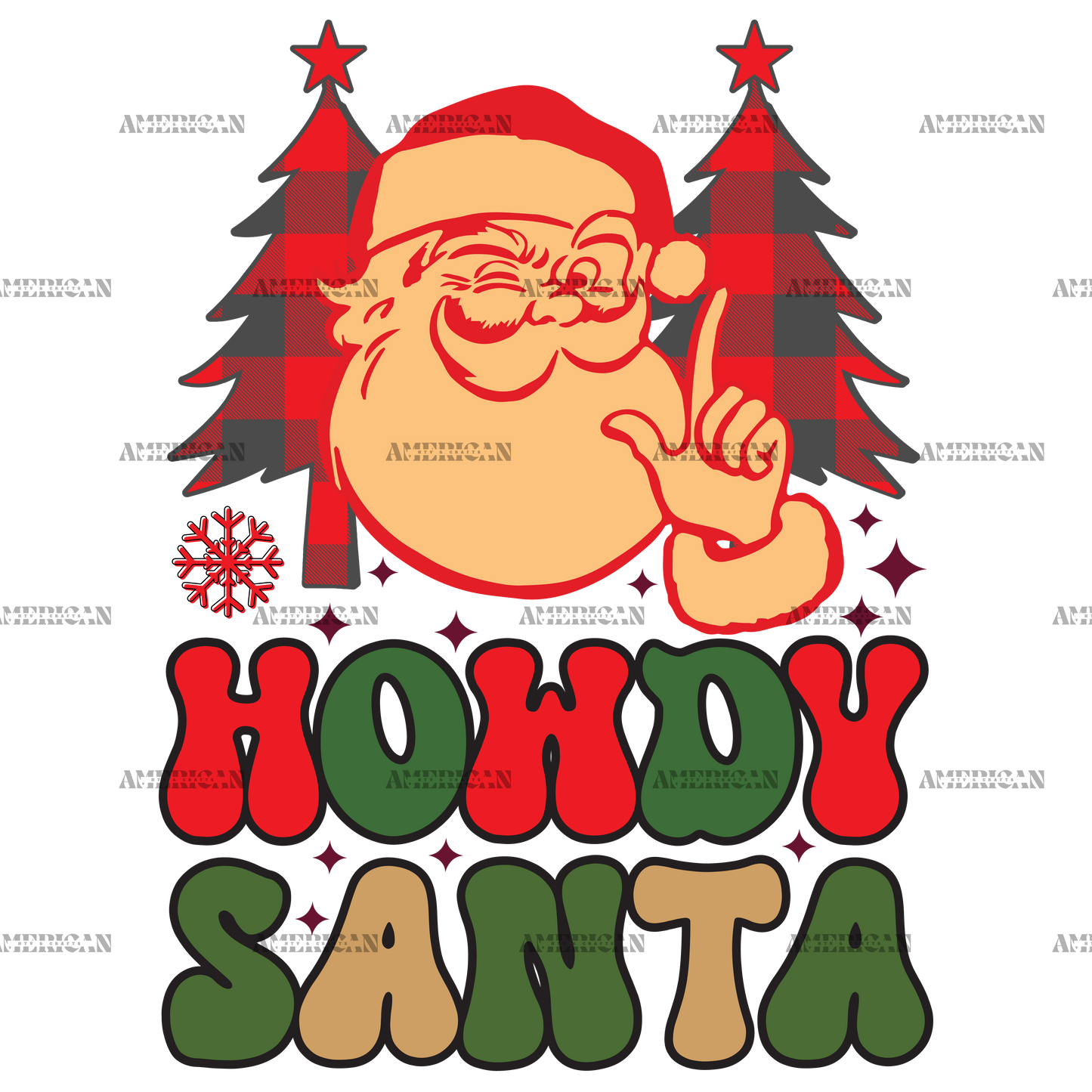 Howdy Santa-5 DTF Transfer