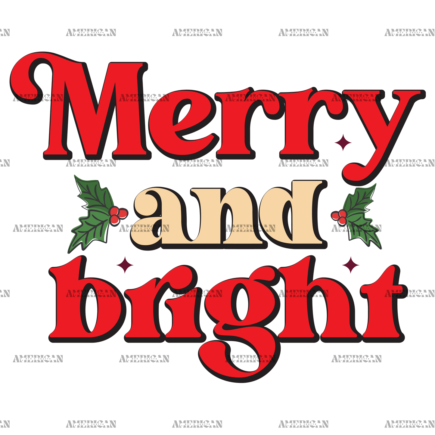 Merry And Bright-7 DTF Transfer