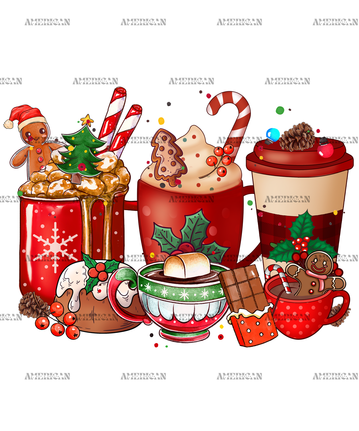 Merry Christmas Coffee-3 DTF Transfer