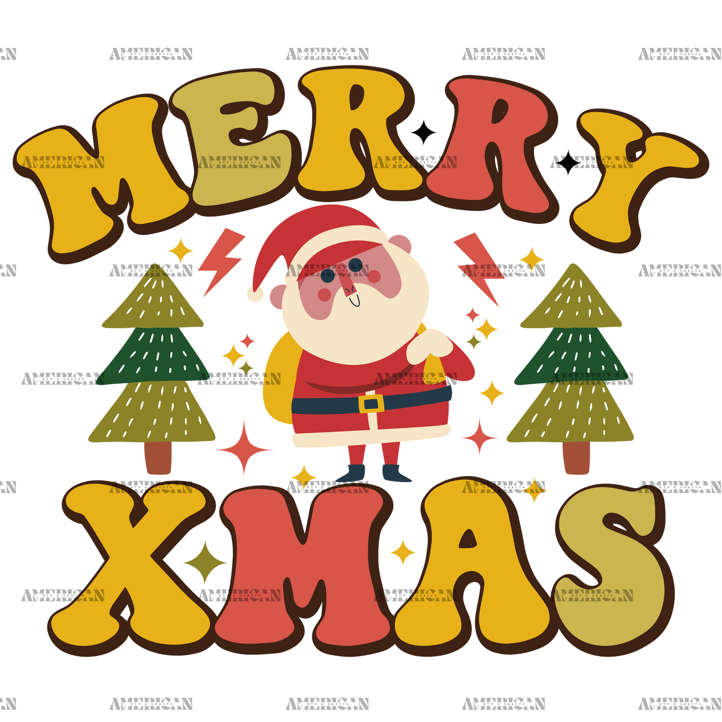 Merry Xmas DTF Transfer