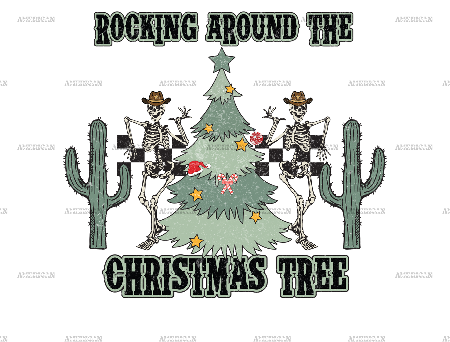 Rocking Around The Christmas Tree DTF Transfer