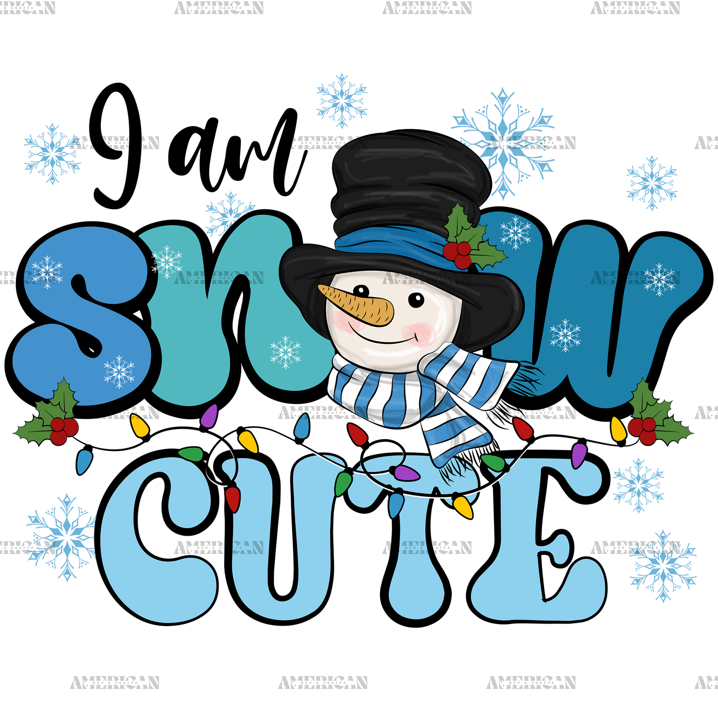 Snowman I am Snow Cute DTF Transfer
