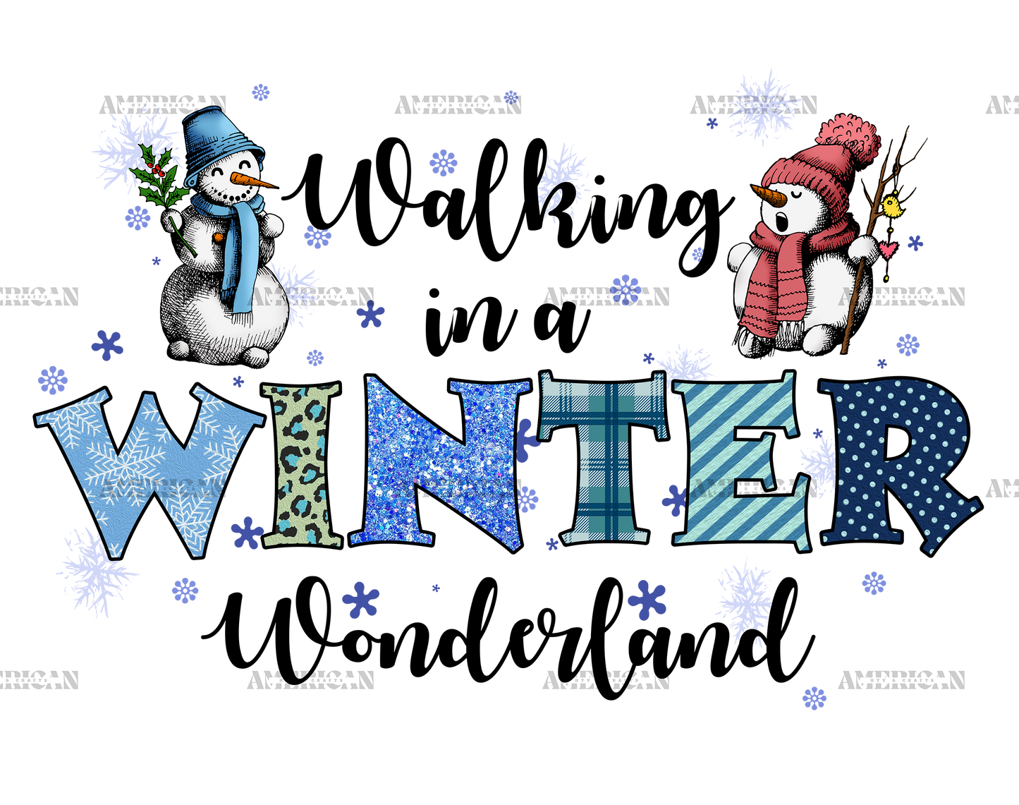 Walking In A Winter Wonderland DTF Transfer