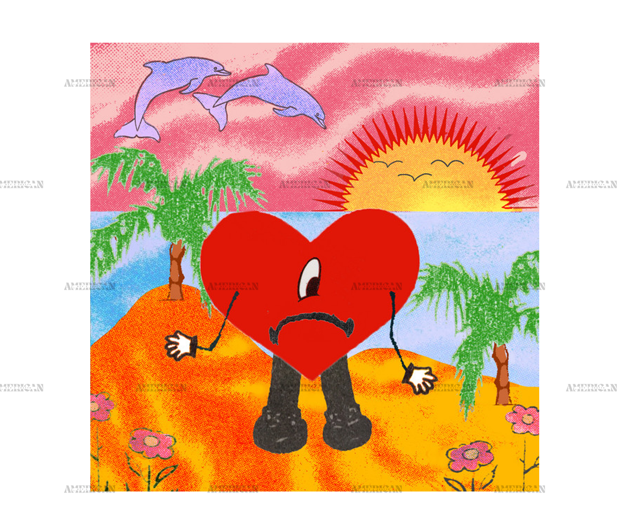Bad Bunny Art Dtf Transfer