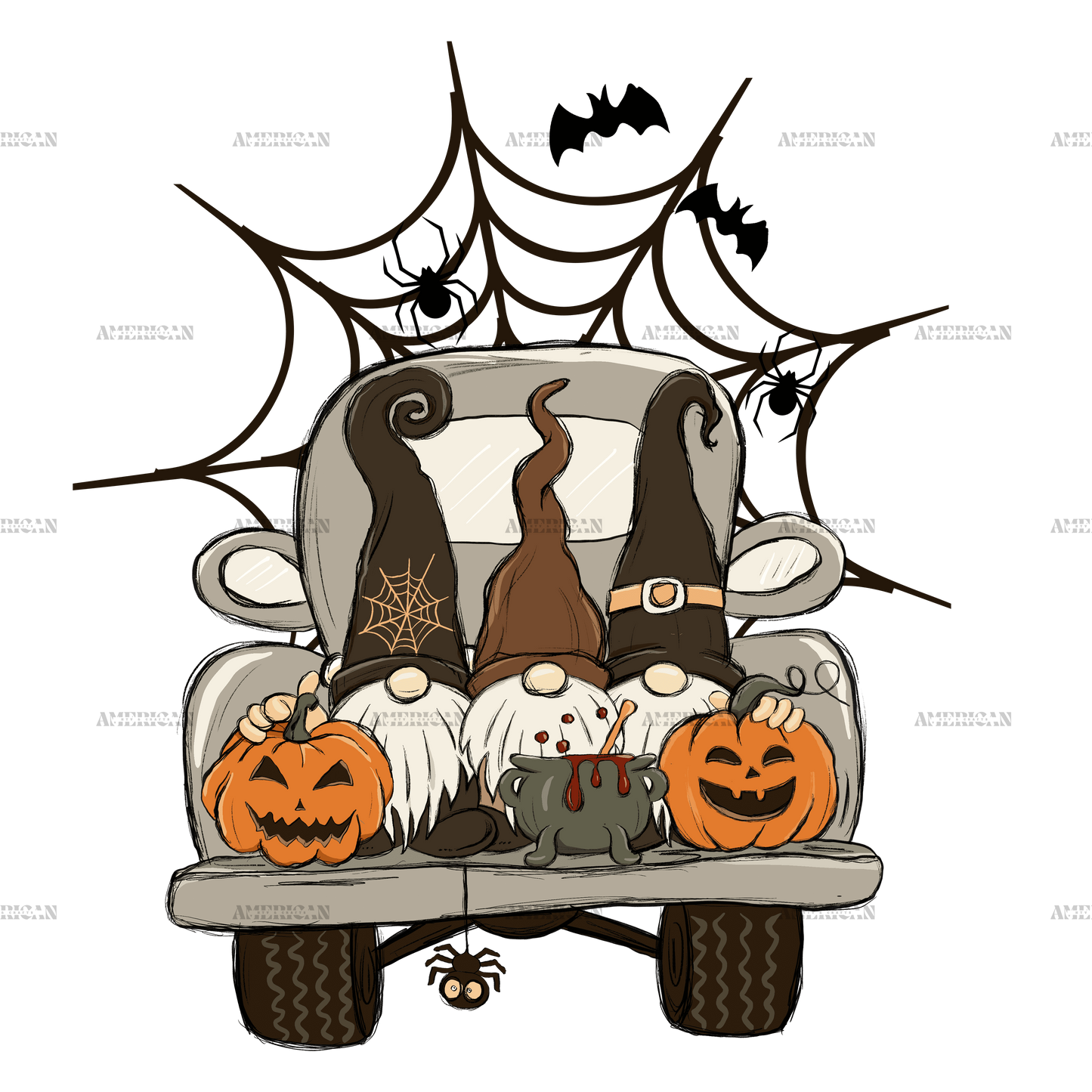 halloween truck DTF Transfer