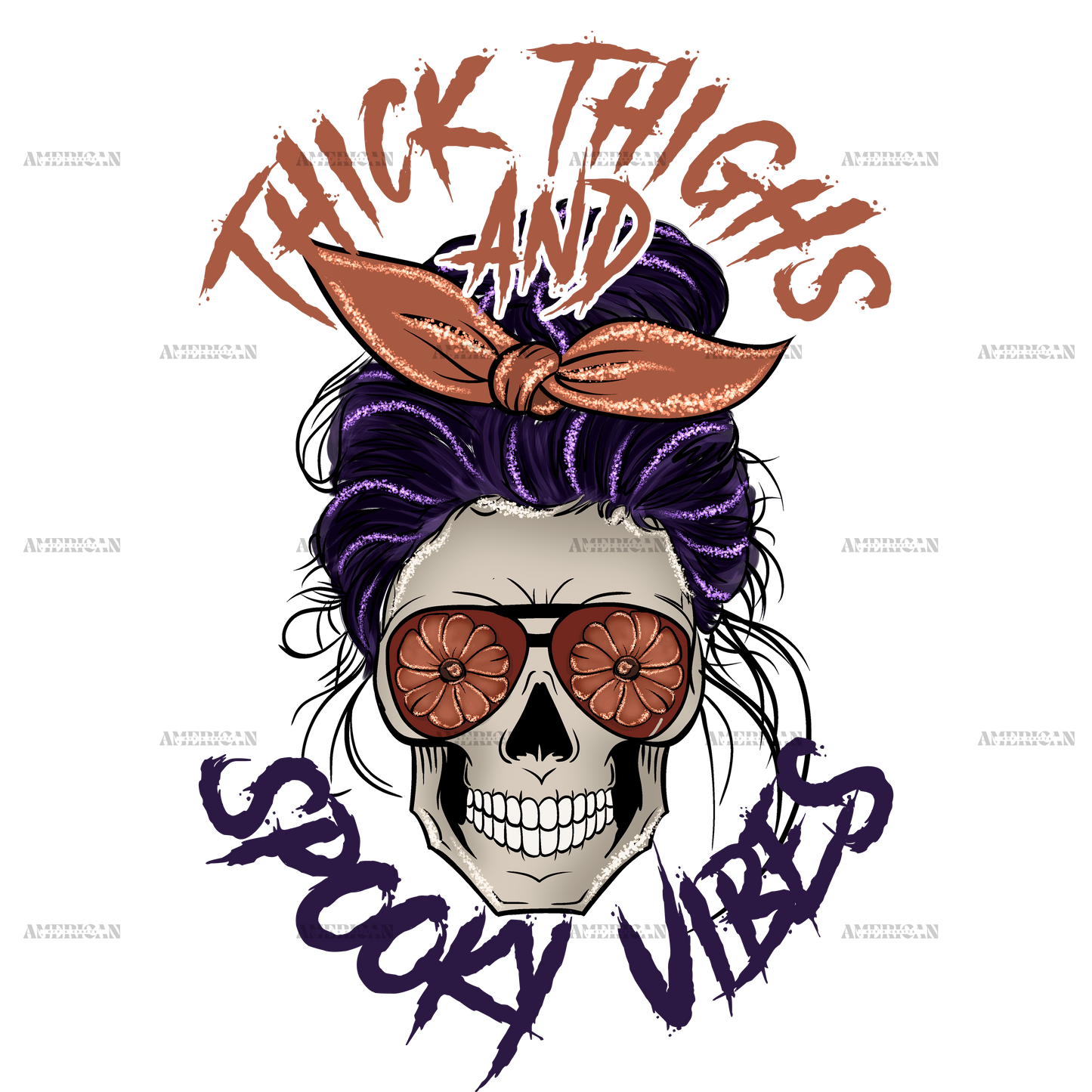 Thick thighs spooky vibes DTF Transfer