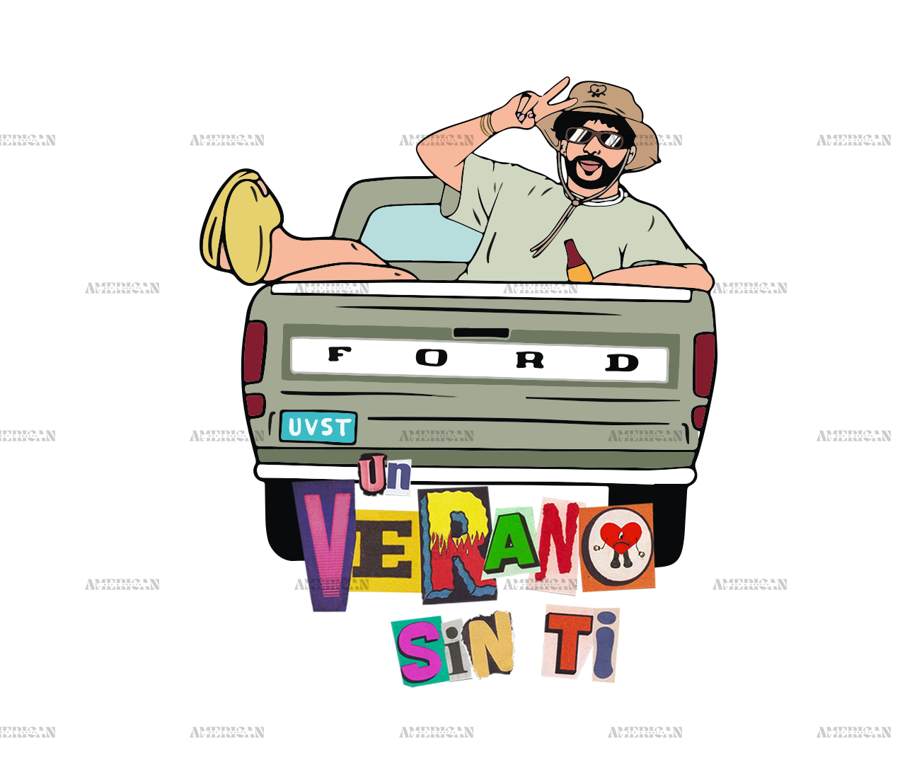 Un Verano Sin Ti Bad Bunny Dtf Transfer