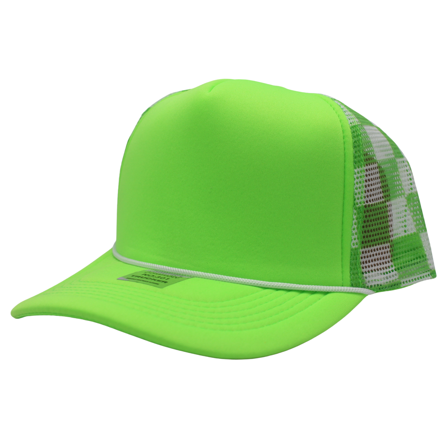 Checkered Trucker Cap Polyester Foam Front 5 Panel
