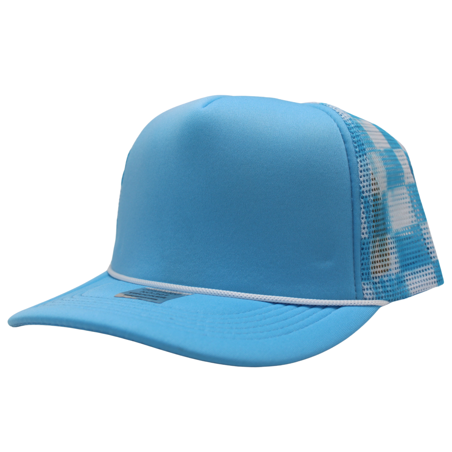 Checkered Trucker Cap Polyester Foam Front 5 Panel