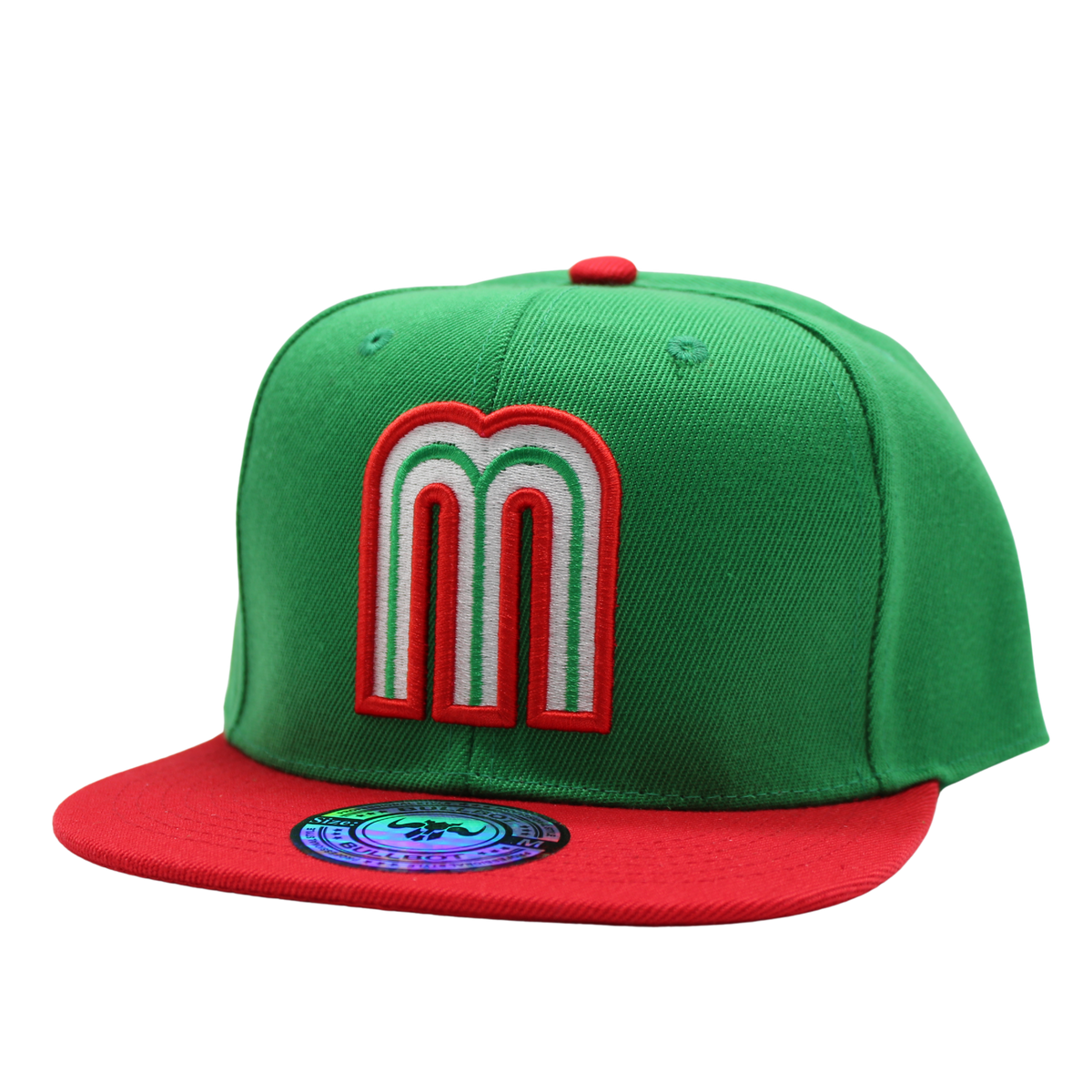 Mexico “M” Embroidered Flat-Brim