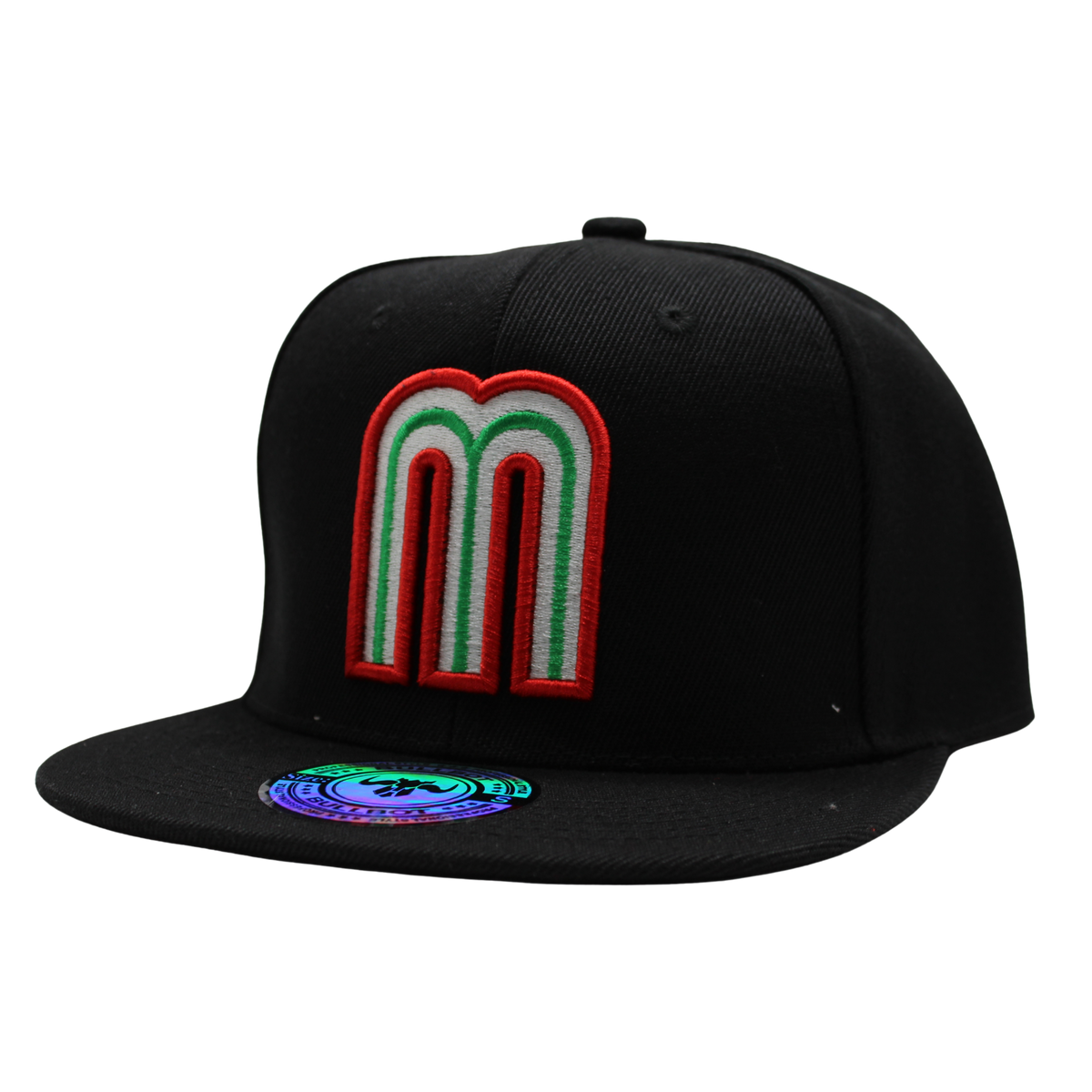 Mexico “M” Embroidered Flat-Brim