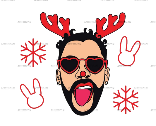 Bad Bunny Christmas-2 DTF Transfer