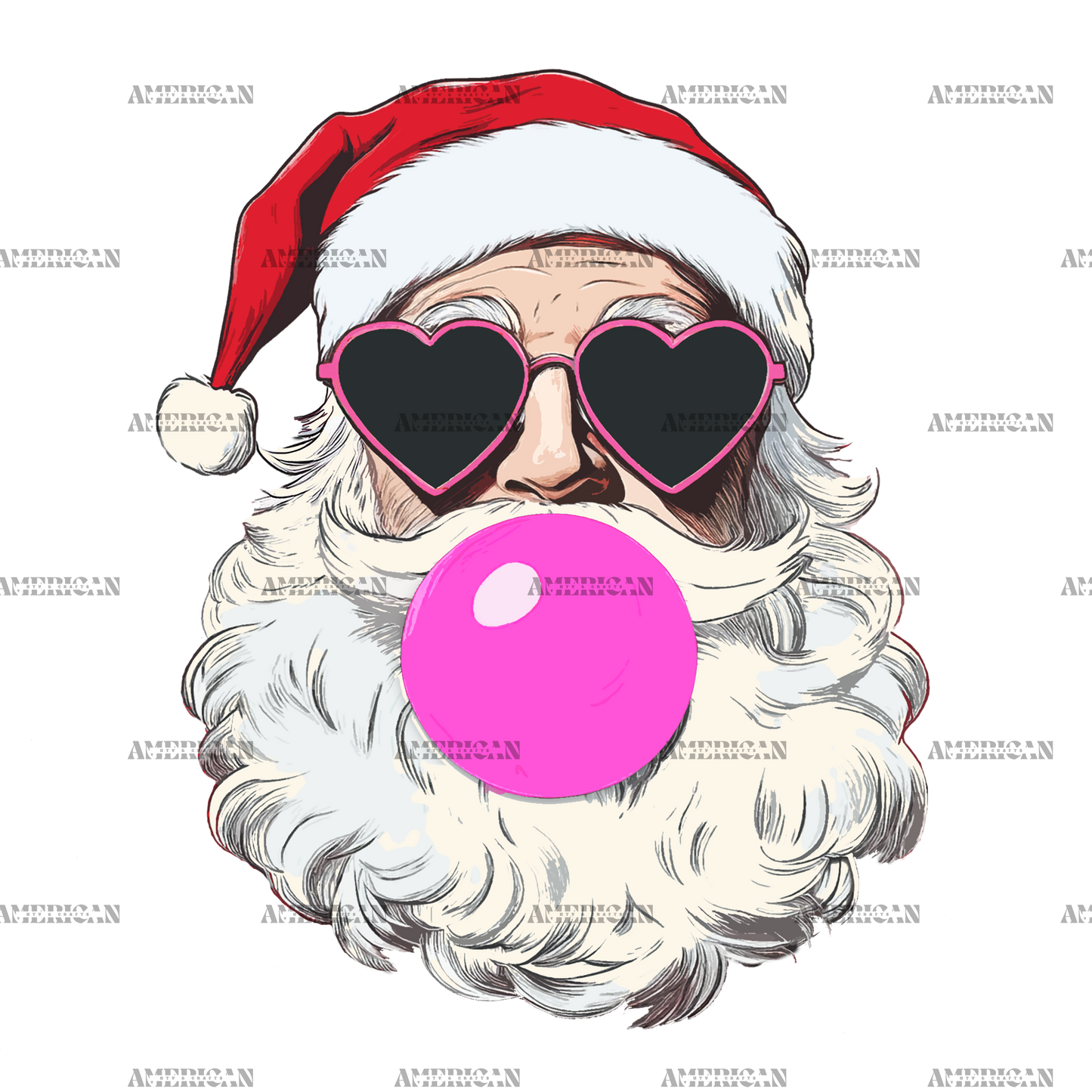 Bubble Santa-2 DTF Transfer