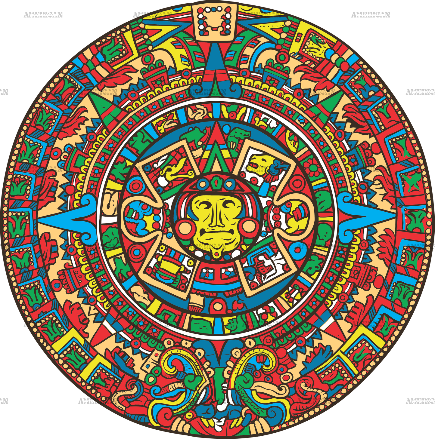 Calendario Maya Colors Dtf Transfer