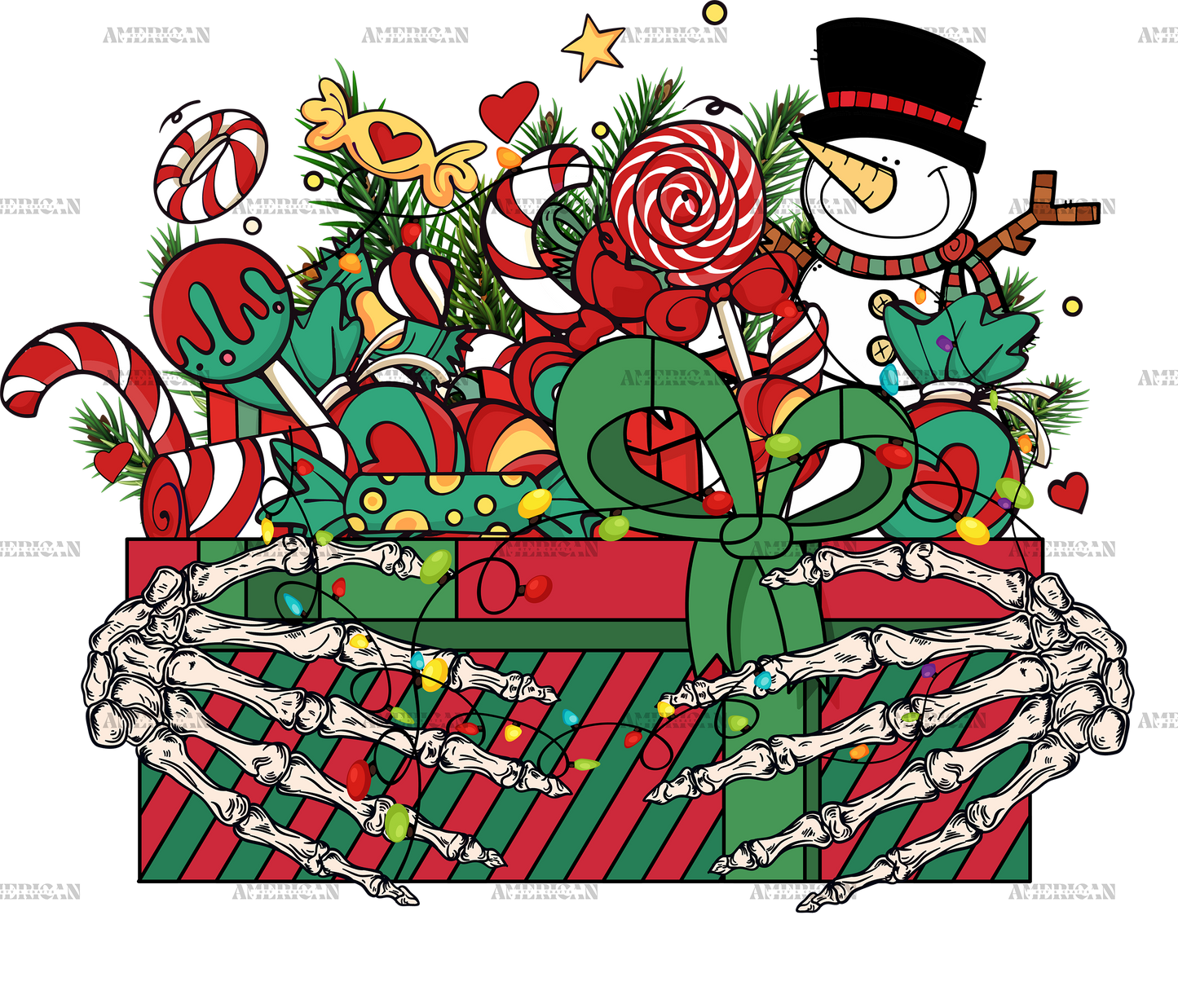 Christmas Basket DTF Transfer