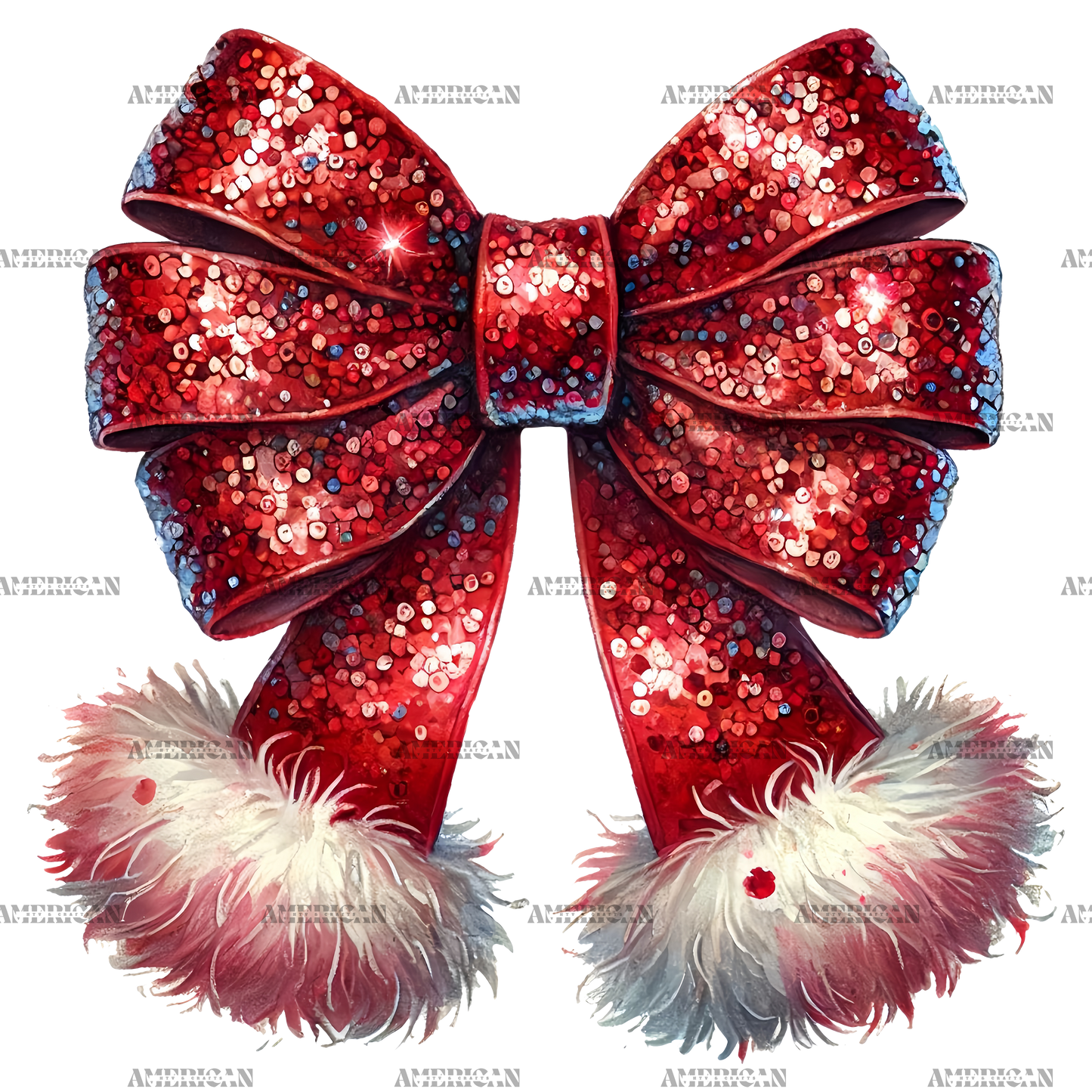 Christmas Bow-4 DTF Transfer