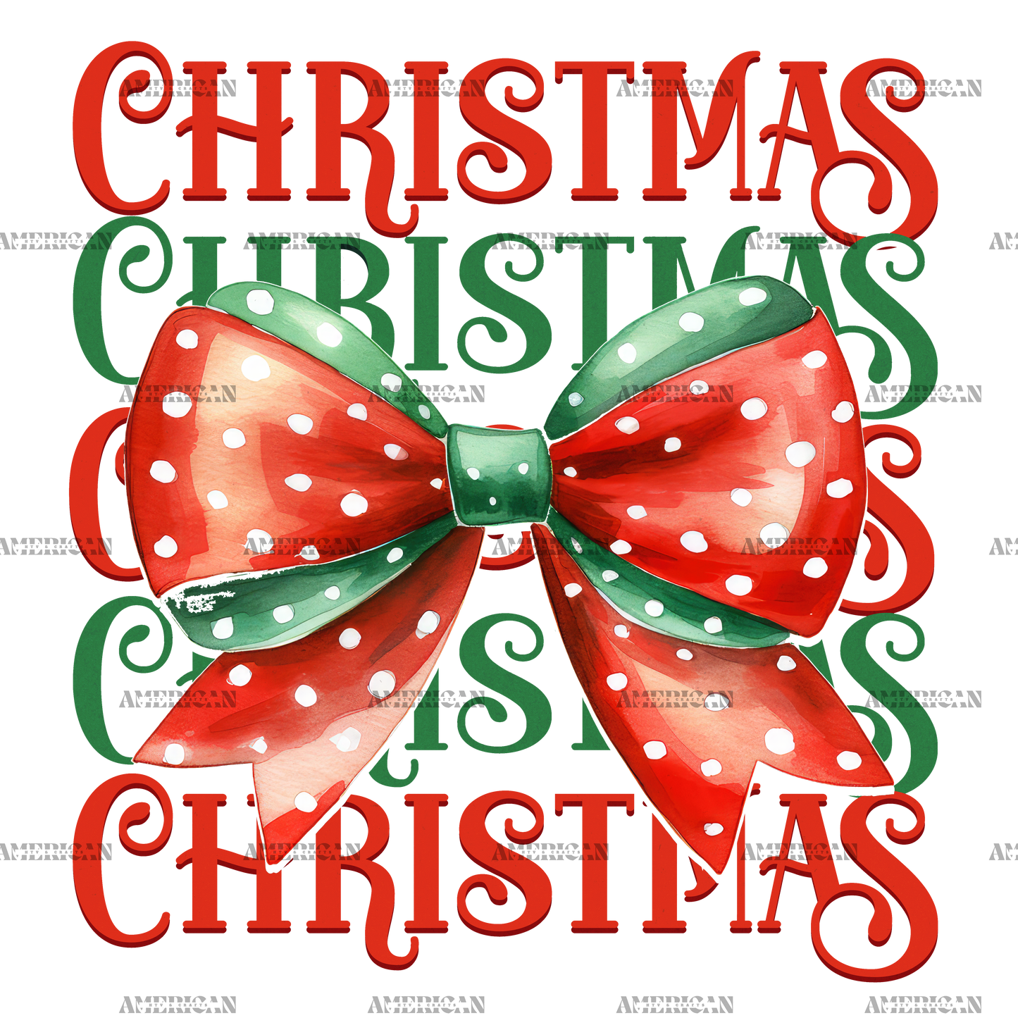 Christmas Bow DTF Transfer