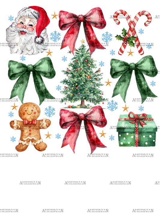 Christmas Bows-1 DTF Transfer