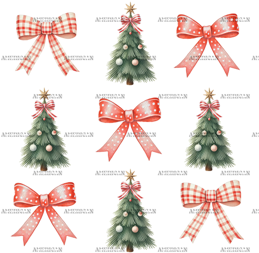 Christmas Bows-2 DTF Transfer