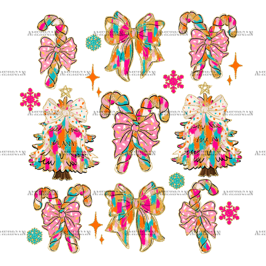 Christmas Bows-4 DTF Transfer