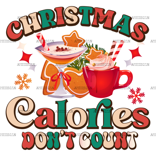 Christmas Calories Don't Count-1 DTF Transfer