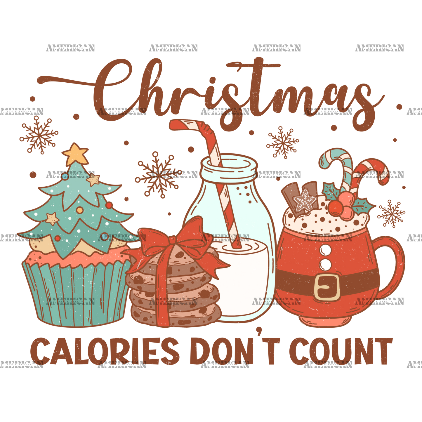 Christmas Calories Don't Count-3 DTF Transfer