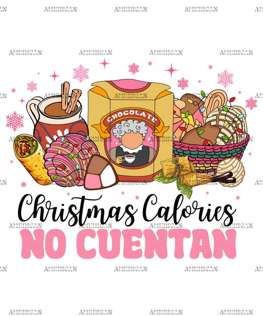 Christmas Calories No Cuentan-1 DTF Transfer