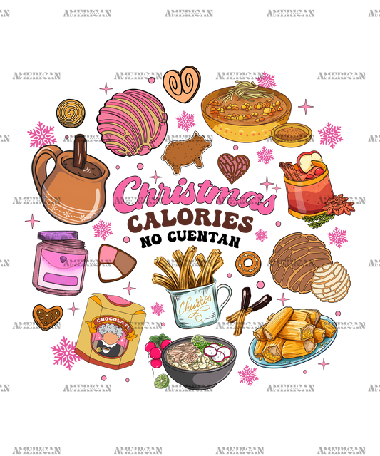 Christmas Calories No Cuentan-2 DTF Transfer