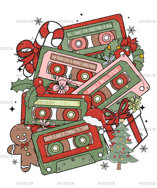 Christmas Catset-1 DTF Transfer