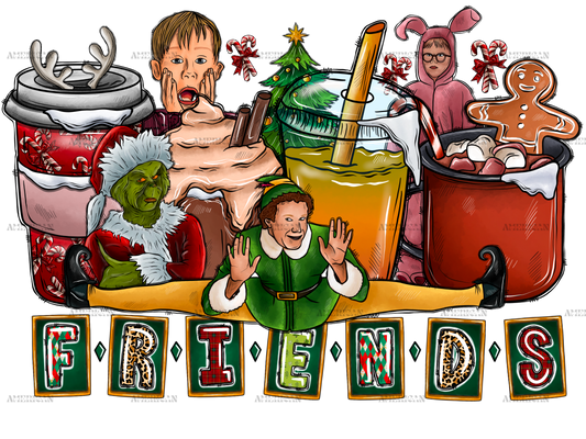 Christmas Friends DTF Transfer
