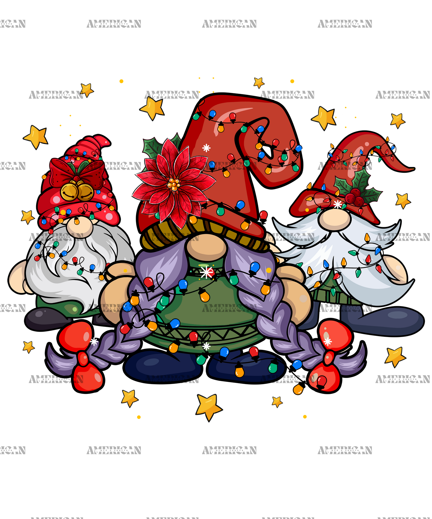 Christmas Gnomies DTF Transfer