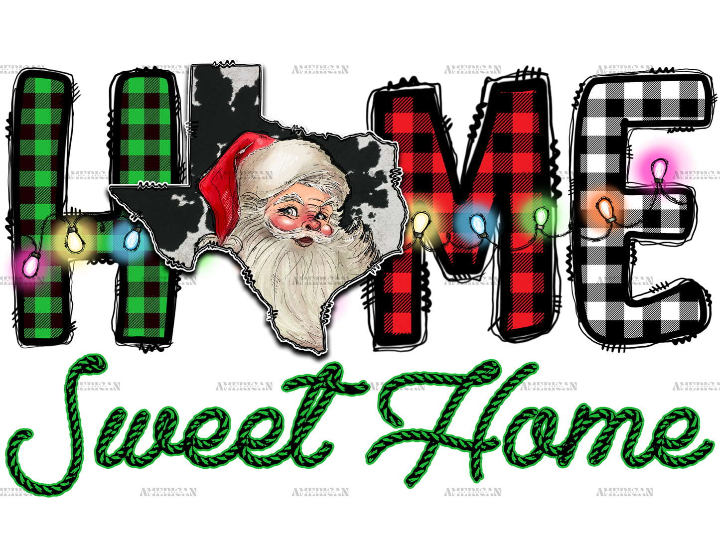 Christmas Home Sweet Home DTF Transfer