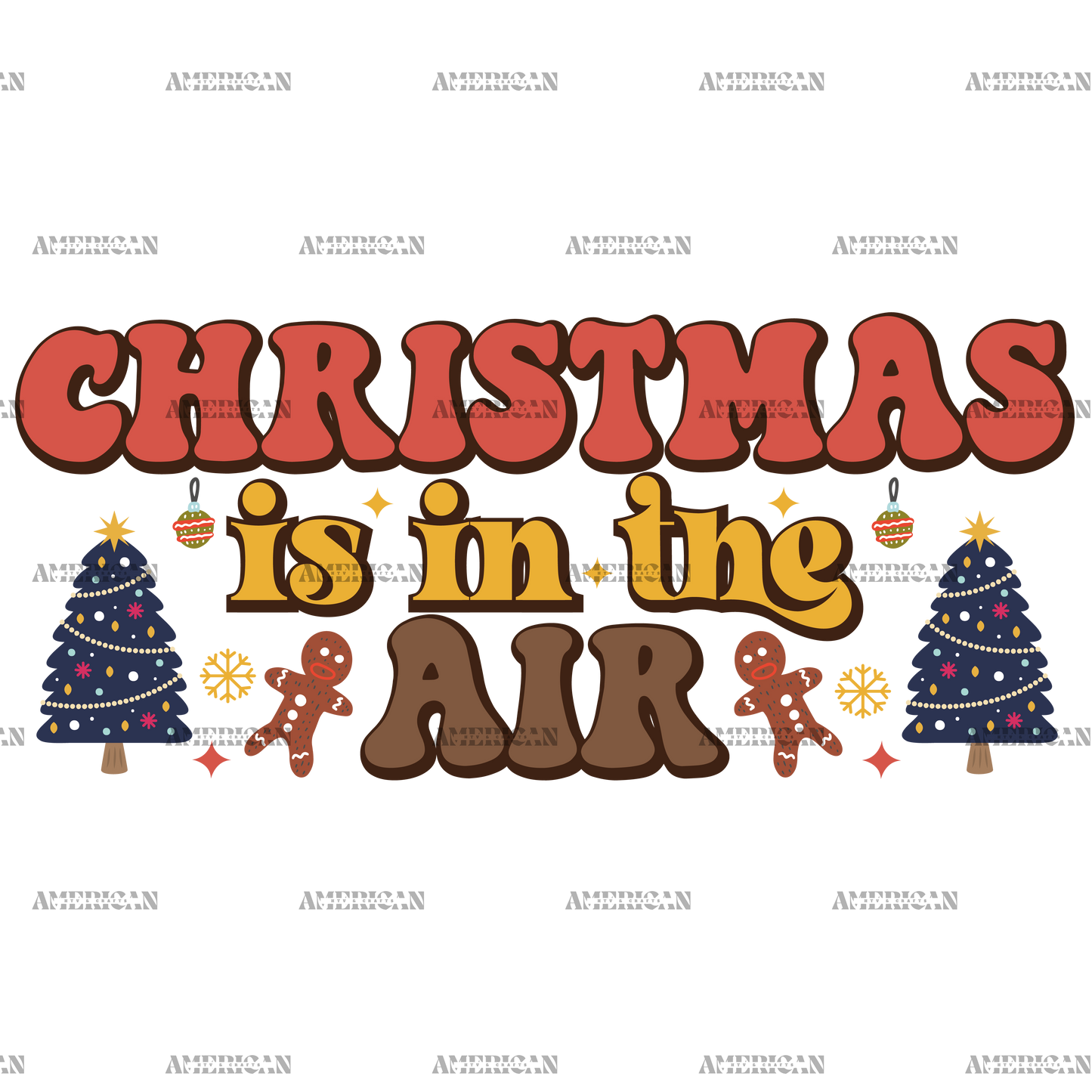 Christmas Is In The Air-3 DTF Transfer