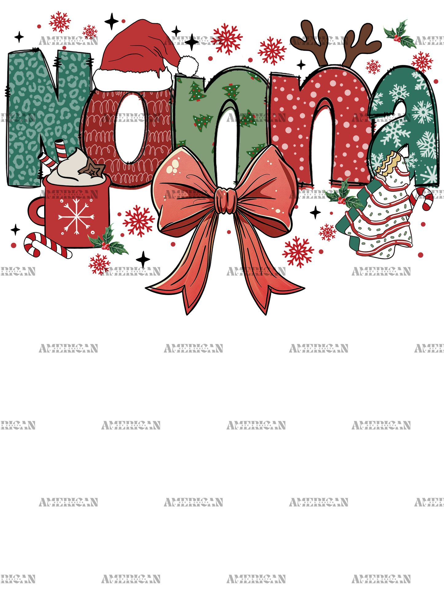 Christmas Nonna DTF Transfer