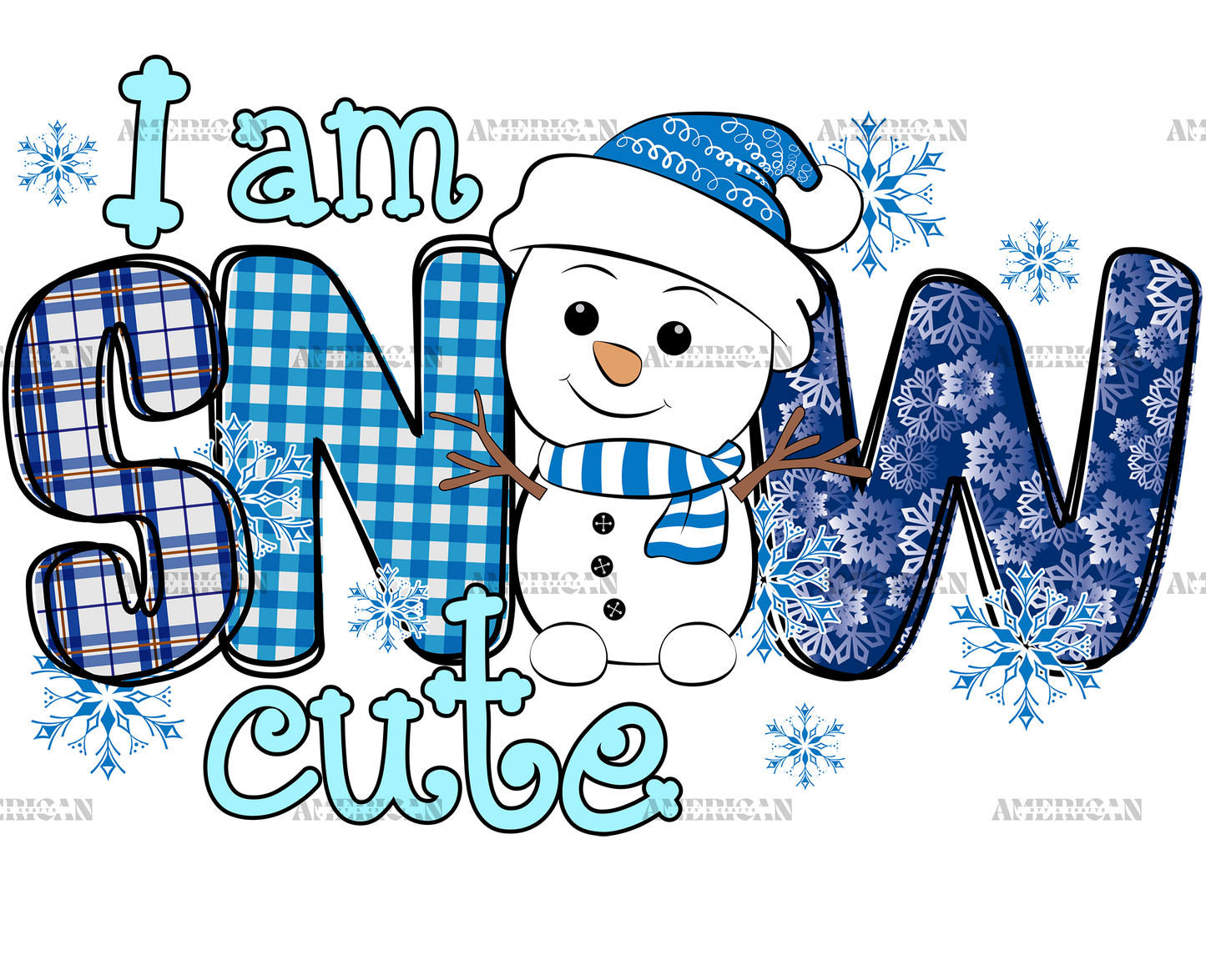 Christmas Snowman Iam Snow Cute DTF Transfer
